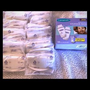 30 breast pads & never opened milk storage bags